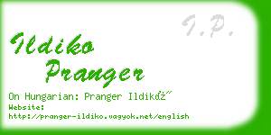 ildiko pranger business card